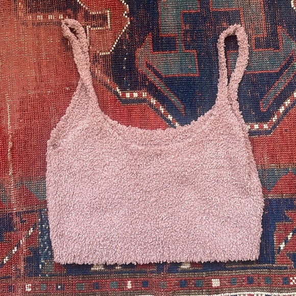 Skims Cozy Knit Bralette Tank - Rose Clay - S/M - Picture 3 of 4